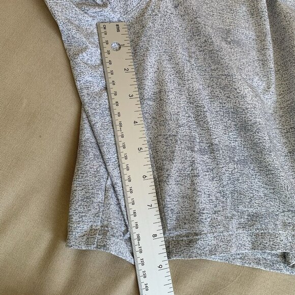 Lululemon Pace Breaker Lined Short 9" Inseam Athletic Grey White Speckled Mens L - Picture 7 of 12